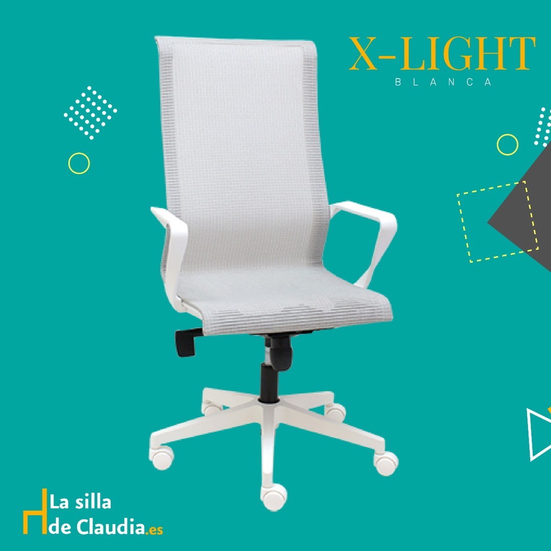 🤍 Novedad 2025: Frescura y modernidad para tu oficina! 🤍 La Silla Giratoria X LIGHT Blanca aporta un toque de elegancia y ligereza a cualquier entorno laboral, con un diseño que destaca por su estructura de nylon blanco reforzado con un 30% de fibra. 🔸 Respaldo de malla técnica gris que mejora la transpirabilidad y asegura comodidad durante largas jornadas laborales. 🔸 Ligereza y robustez gracias a su estructura de alta resistencia. 🔸 Perfecta para oficinas modernas, coworking y espacios de trabajo elegantes. 🌟 Diseño limpio, elegante y cómodo en un solo producto. 🛒 ¡Disponible ahora en La Silla de Claudia! #SillaXLightBlanca #Novedad2025 #OficinaModerna #DiseñoElegante #ComodidadTodoElDía #EspaciosDeTrabajo