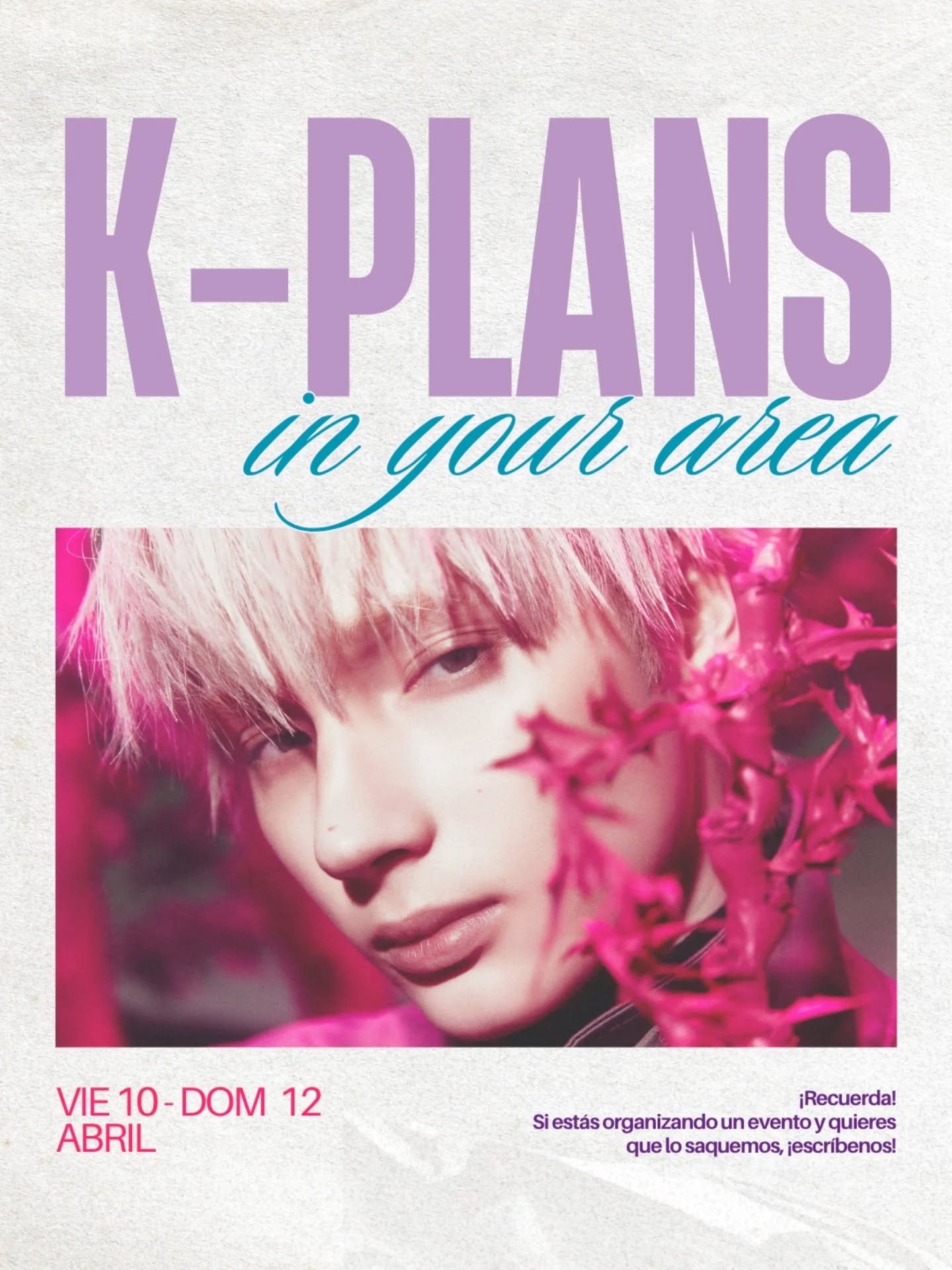 ¡¡K-Piñers!! 🍍💜 Sabéis lo que toca, ¿verdad? Sí, ¡hoy es jueves de K-Plans in your area! 💕
¡Esta semana vuelve a haber un montón de K-Plans! 💥 ¿Tenéis pensado acudir a alguno este finde? 👀
Aquí dejamos los que faltan por etiquetar:
📍BARCELONA
🗓 BLACKPINK DEADLINE POP UP
💁 @impactstore.es @arenasdebcn
🗓 BTS WORLD TOUR ARIRANG
💁 @bcnforbts
🗓 MAFIA LOVERS BIRTHDAY EVENT
💁 @wildfandom_bcn @momocoffee.spain
📍A CORUÑA
🗓 CHARLA 2ND - 3RD GENERATION
💁 @my_kimchimochi
📍ALBACETE
🗓 ALBANIME
💁 @albanime
📍FUENGIROLA
🗓 EVENTO KPOP
💁 @kpopfuengirola @aytofuengirola @juventud_fuengirola
📍MÁLAGA
🗓 CONCURSO KPOP
💁 @asociacion_hallyu
📍SEVILLA
🗓 SEONGHWA ¡¡K-Piñers!! 🍍💜 Sabéis lo que toca, ¿verdad? Sí, ¡hoy es jueves de K-Plans in your area! 💕
¡Esta semana vuelve a haber un montón de K-Plans! 💥 ¿Tenéis pensado acudir a alguno este finde? 👀
Aquí dejamos los que faltan por etiquetar:
📍BARCELONA
🗓 BLACKPINK DEADLINE POP UP
💁 @impactstore.es @arenasdebcn
🗓 BTS WORLD TOUR ARIRANG
💁 @bcnforbts
🗓 MAFIA LOVERS BIRTHDAY EVENT
💁 @wildfandom_bcn @momocoffee.spain
📍A CORUÑA
🗓 CHARLA 2ND - 3RD GENERATION
💁 @my_kimchimochi
📍ALBACETE
🗓 ALBANIME
💁 @albanime
📍FUENGIROLA
🗓 EVENTO KPOP
💁 @kpopfuengirola @aytofuengirola @juventud_fuengirola
📍MÁLAGA
🗓 CONCURSO KPOP
💁 @asociacion_hallyu
📍SEVILLA
🗓 SEONGHWA
