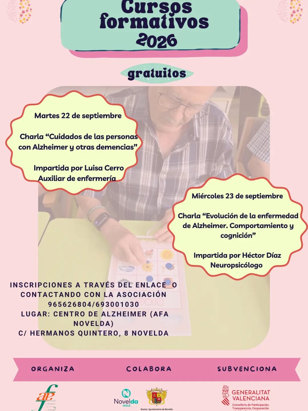 🧠💜 Semana Mundial del Alzheimer 2026 – AFA Novelda
Con motivo de la Semana Mundial del Alzheimer, desde AFA Novelda hemo...